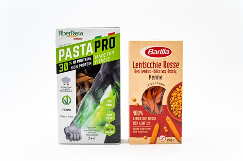 Pasta proteica Fiberpasta e pasta di lenticchie Barilla